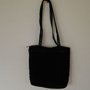 Black Woven summer purse